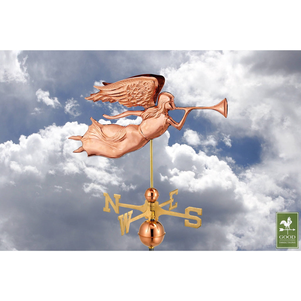 Good Directions Angel with Arrow Weathervane - Pure Copper