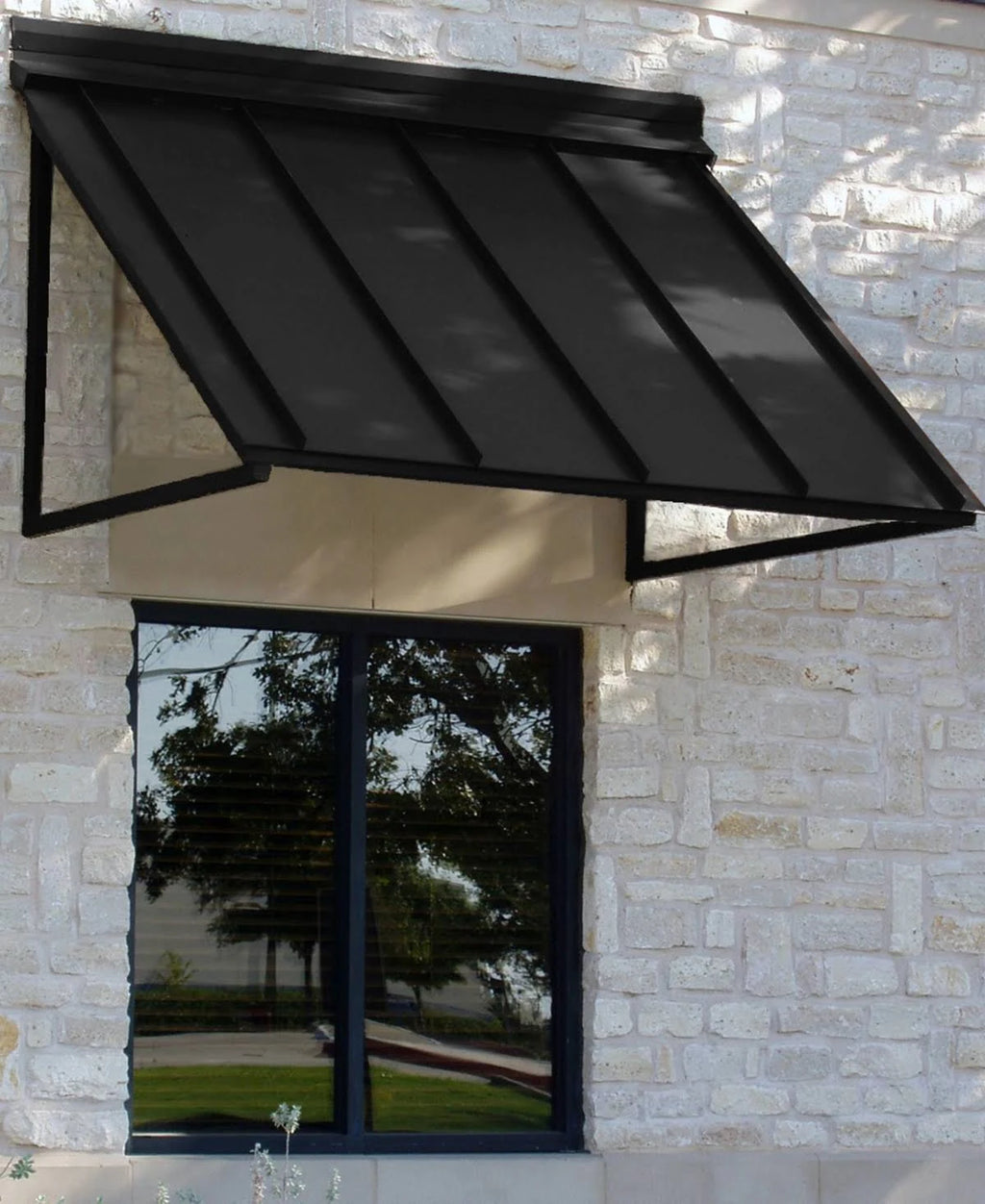 Awntech H23-US-7COP 7 ft. Houstonian Metal Standing Seam Awning Copper - 92 x 24 x 36 in.