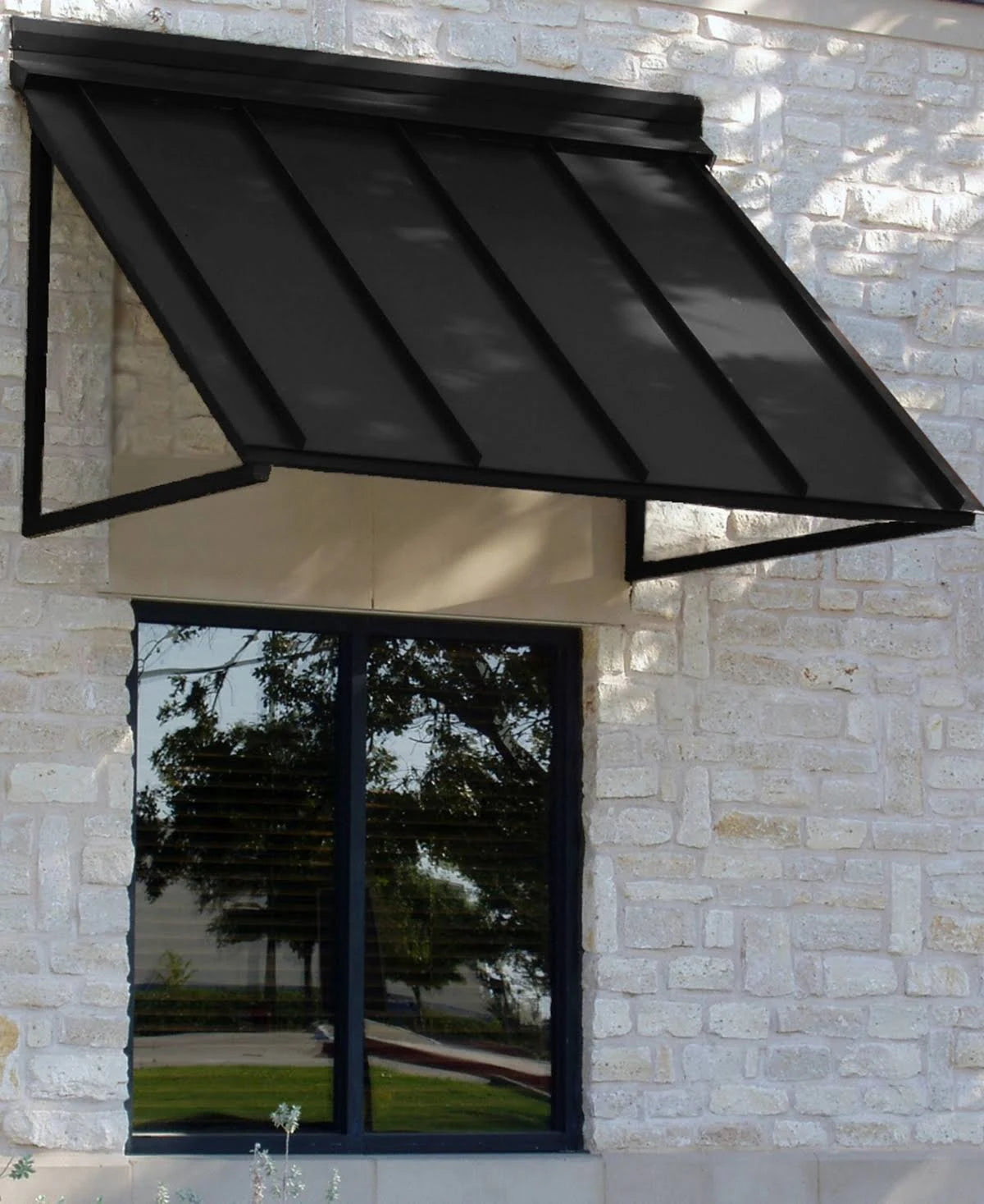 Awntech H23-US-7COP 7 ft. Houstonian Metal Standing Seam Awning Copper - 92 x 24 x 36 in.