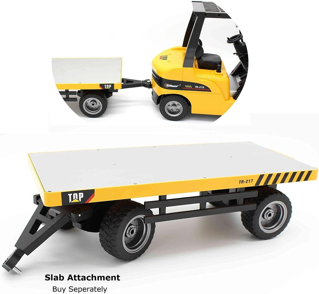 Top Race Jumbo Remote Control Forklift 13 Inch Tall, 8 Channel Full Functional Professional RC Forklift Construction Toys, High Powered Motors, 1:10 Scale - Heavy Metal - (TR-216)