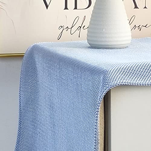Bedside Tablecloth Nightstand Runner Dust Cover, Tech-Cloth Shine Mesh Table Cloth, Fashion Modern Small Table Runner for End, Side, Night Stand, Dresser, Furniture (Gold,15.7??35.4 Inch)