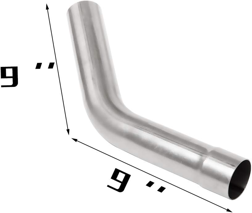 JY Performance 2.5” Inch T304 Stainless Steel 8PCS Custom Exhaust Pipe Kit Tubing Mandrel Bend Pipe Straight & U-Bend Universal