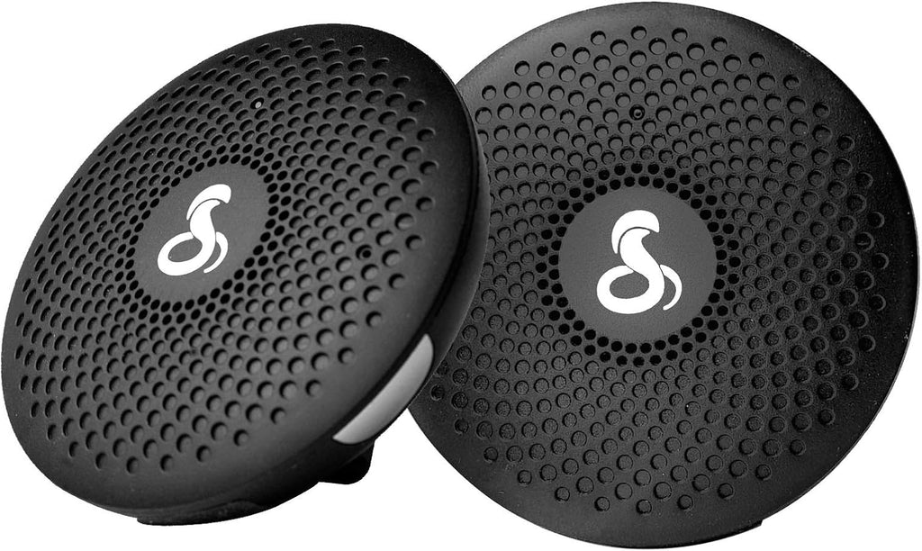 Cobra ACT120B Chat Tag Curve Wearable Walkie Talkies - Push to Talk, Rechargeable, Up to 12-Mile Two Way Radio Set (2 Pack)