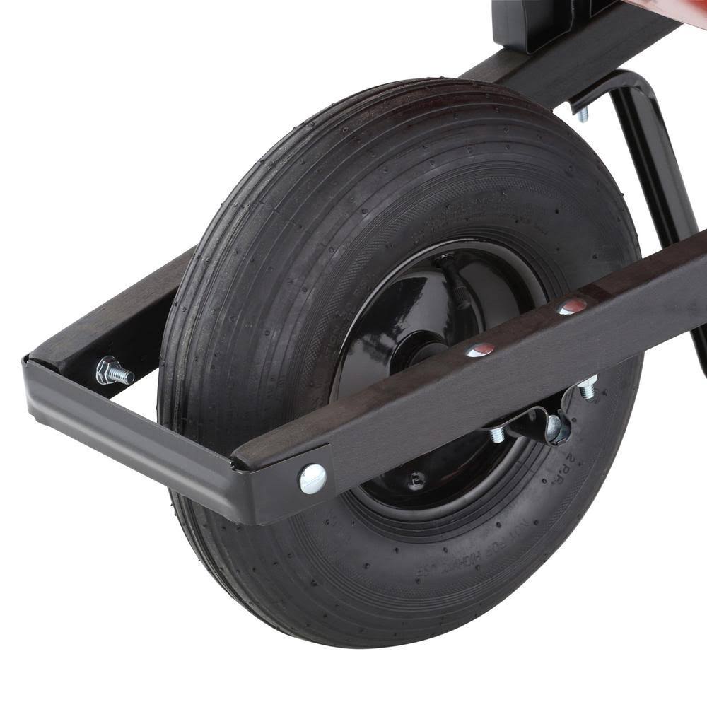 True Temper 4 Cu. ft. Poly Wheelbarrow, Red PW4UT24