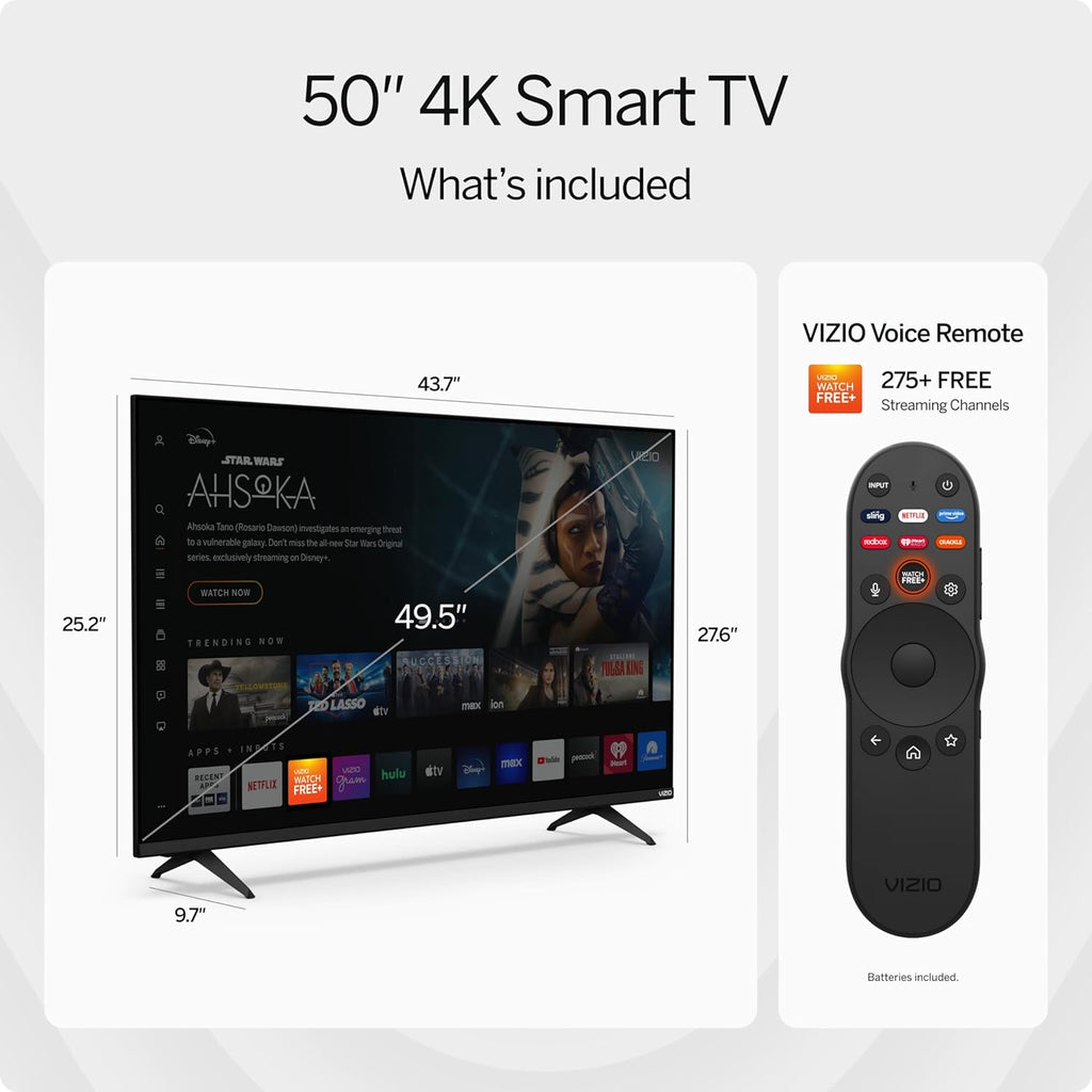 VIZIO 50??? 4K Resolution HDR Smart TV, Dolby Vision HDR/HDR10+, WiFi 6 ?C (Renewed)