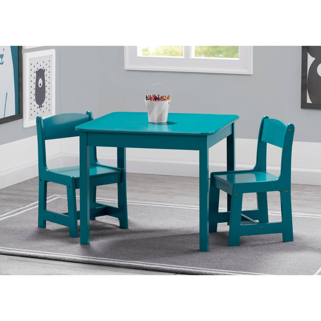 Delta Children MySize Kids Wood Table and Chair Set - Teal