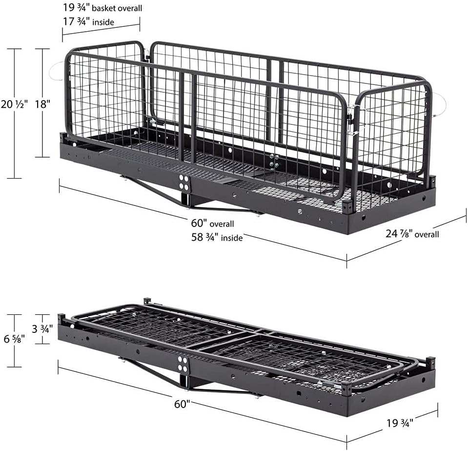 Apex CC-1223 Steel Cargo Carrier with Folding Sides