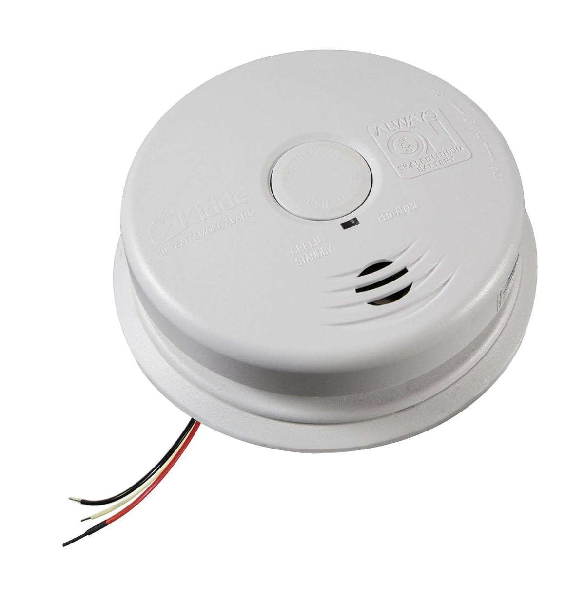 Kidde - i12010S - Worry-Free Hardwired Interconnect Smoke Alarm - Sealed Lithium Battery Backup