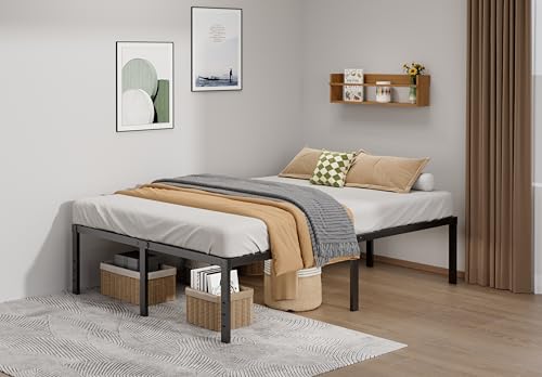 Metal Bed Frame Full Size - 14 Inch Heavy-Duty Full Platform Bed Frame No Box Spring Needed, Easy Assembly, Noise-Free, Sturdy Mattress Foundation, Underbed Storage Space