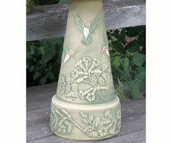 Burley Clay Hummingbird Bird Bath Set