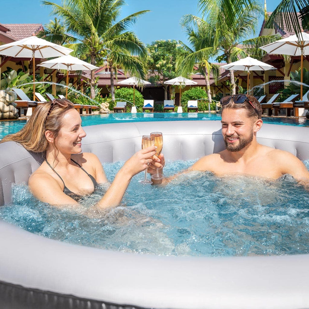 COSYSPA Inflatable Hot Tub Spa [2022 Model] - Outdoor Bubble Hot Tub | 2-6 Person Capacity ?C Quick Heating Hot Tub | Inflatable Hot Tub | Outdoor Inflatable Hot Tub Spa (Hot Tub Only - 6 Person)