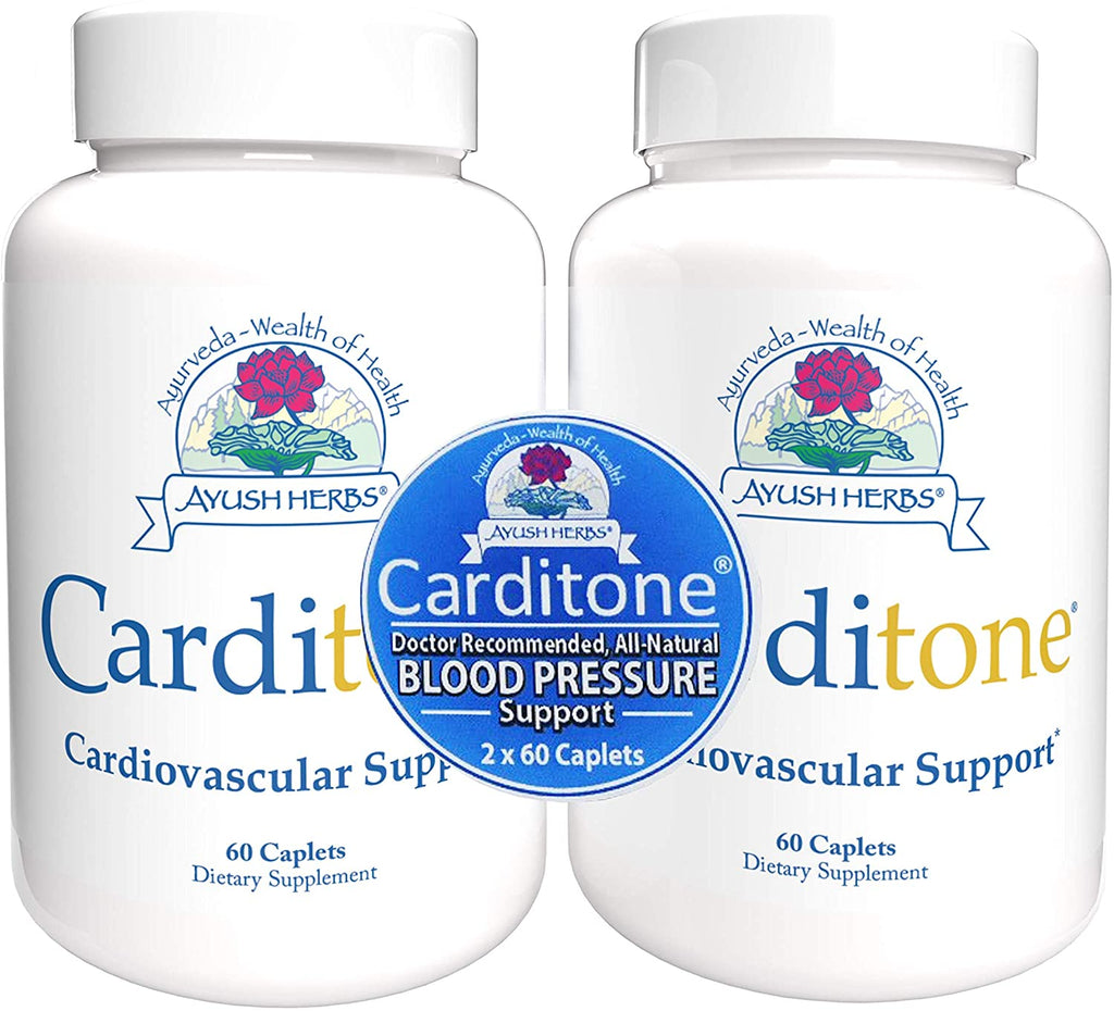 Ayush Herbs Carditone, Unbeatable Blood Pressure and Cardiovascular Support Herbal Supplement, 60 Tablets