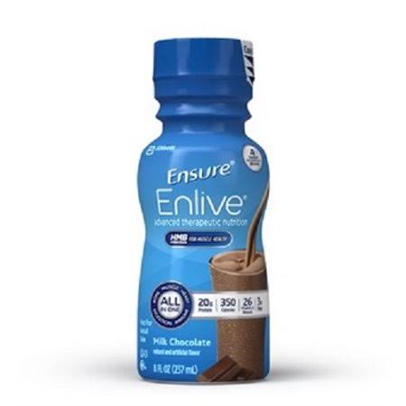 Ensure Enlive Nutritional Shake Chocolate 8 oz Bottle, Abbott 64283 - Case of 24