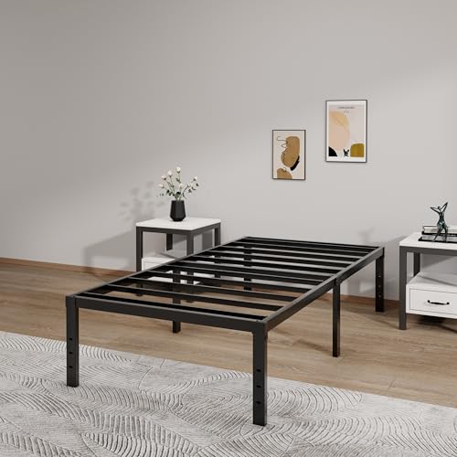 Metal Bed Frame Full Size - 14 Inch Heavy-Duty Full Platform Bed Frame No Box Spring Needed, Easy Assembly, Noise-Free, Sturdy Mattress Foundation, Underbed Storage Space