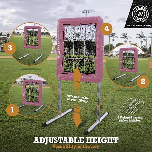ALAGPRO? The Original 9 Hole Pitching Net with Strike Zone Pocket | Pitching Target for Baseball & Softball Pitchers