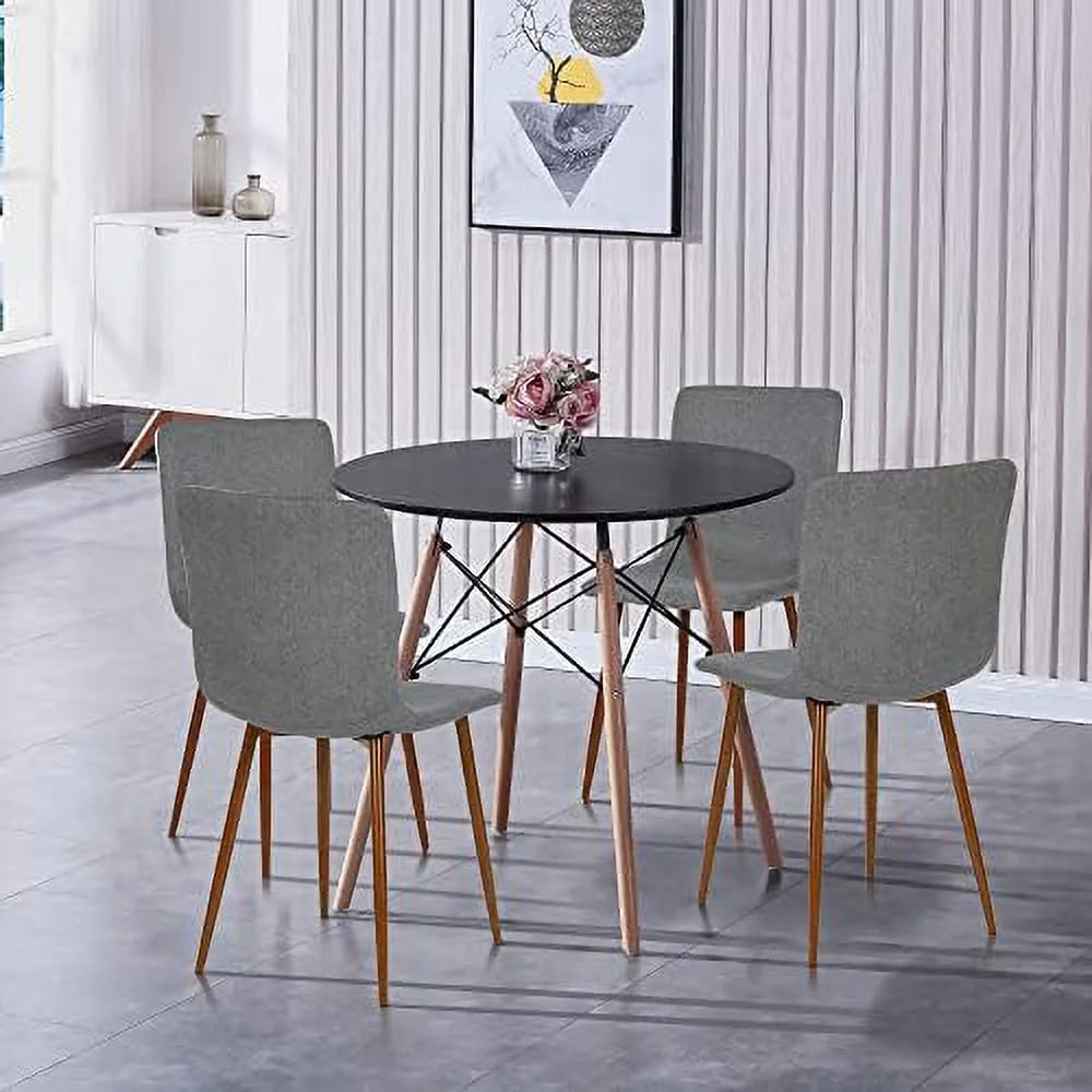 xrboomlife White Dining Table 31.5”u2013Small Round Modern Dining Room Table Kitchen Table Coffee Table - for 2 to 4 People