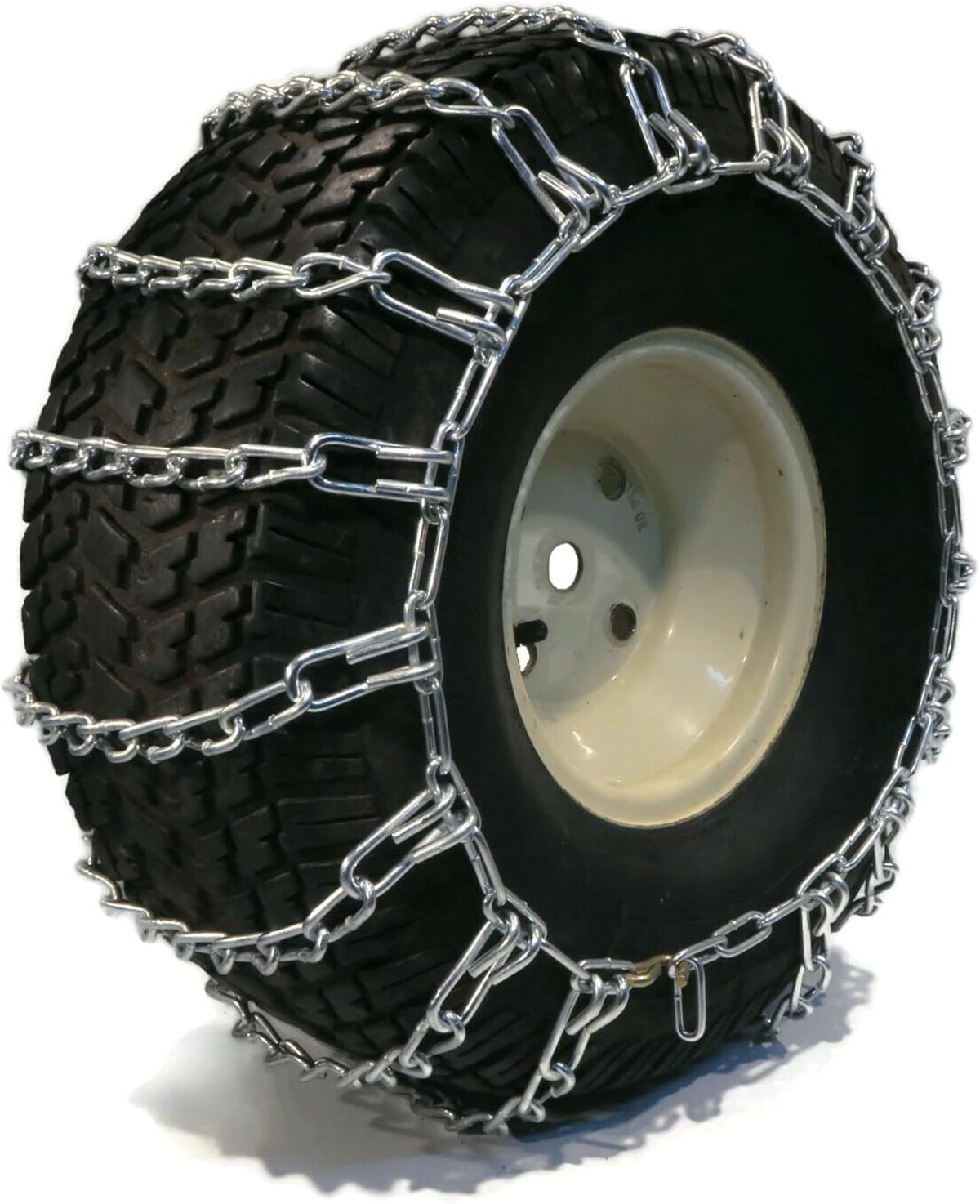 The ROP Shop Pair of 2 Link Tire Chains & Tensioners 23x10.5x12 for Snow Blowers, Lawn & Garden Tractors, Mowers & Riders, UTV, ATV, 4-Wheelers, Utility Vehicles