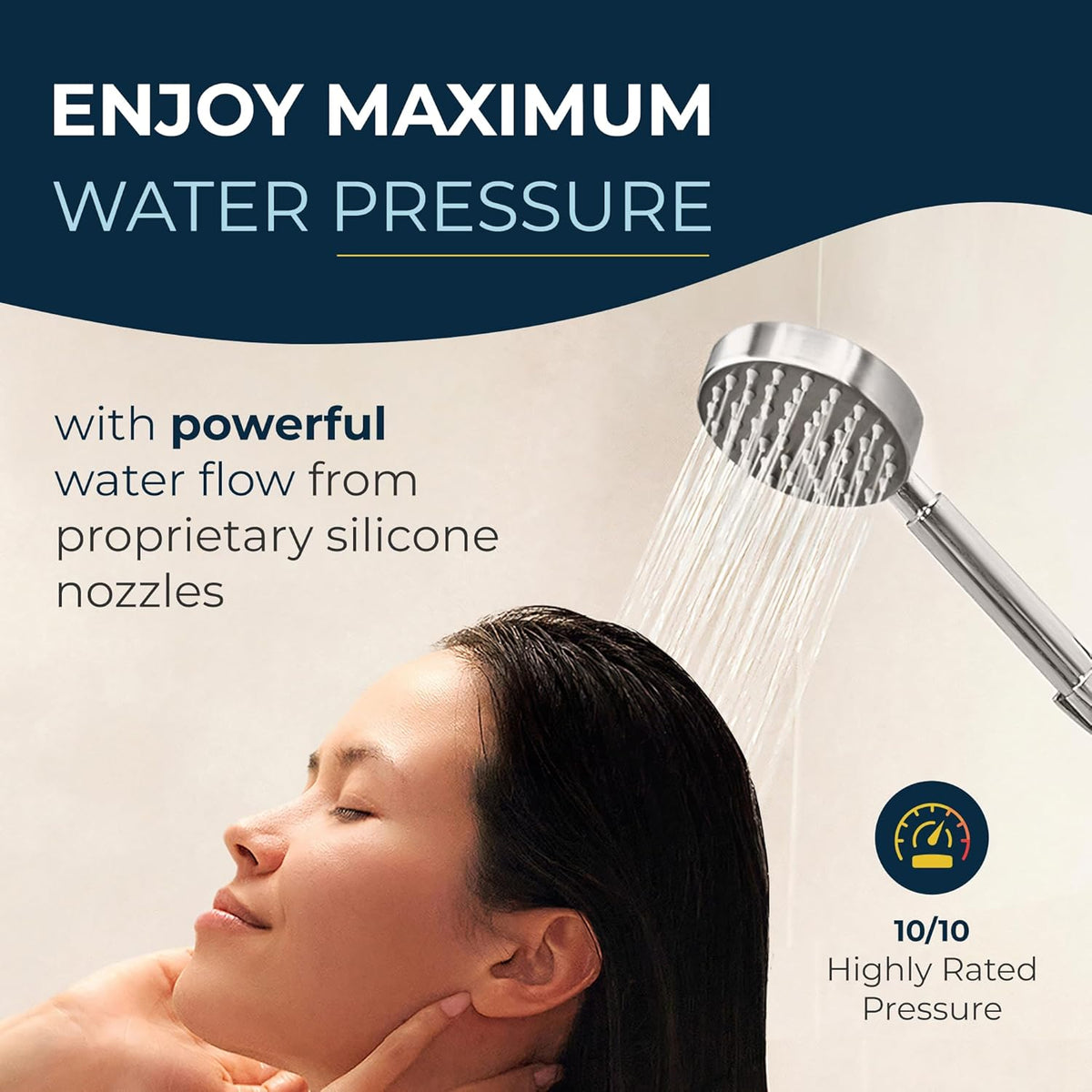 HammerHead Showers? Solid Metal LOW FLOW Handheld Shower Head with Hose and Brass Holder - OIL RUBBED BRONZE ?C Water Saving 1.75 GPM Detachable Shower Head - Adjustable Shower Wand Bracket & 6ft Hose