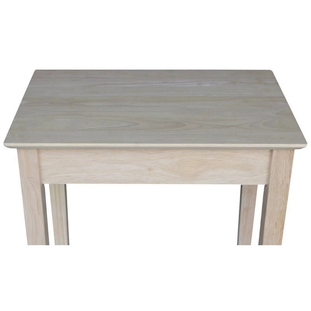 Pemberly Row 1 Drawer Transitional Wood Narrow End Table in Natural