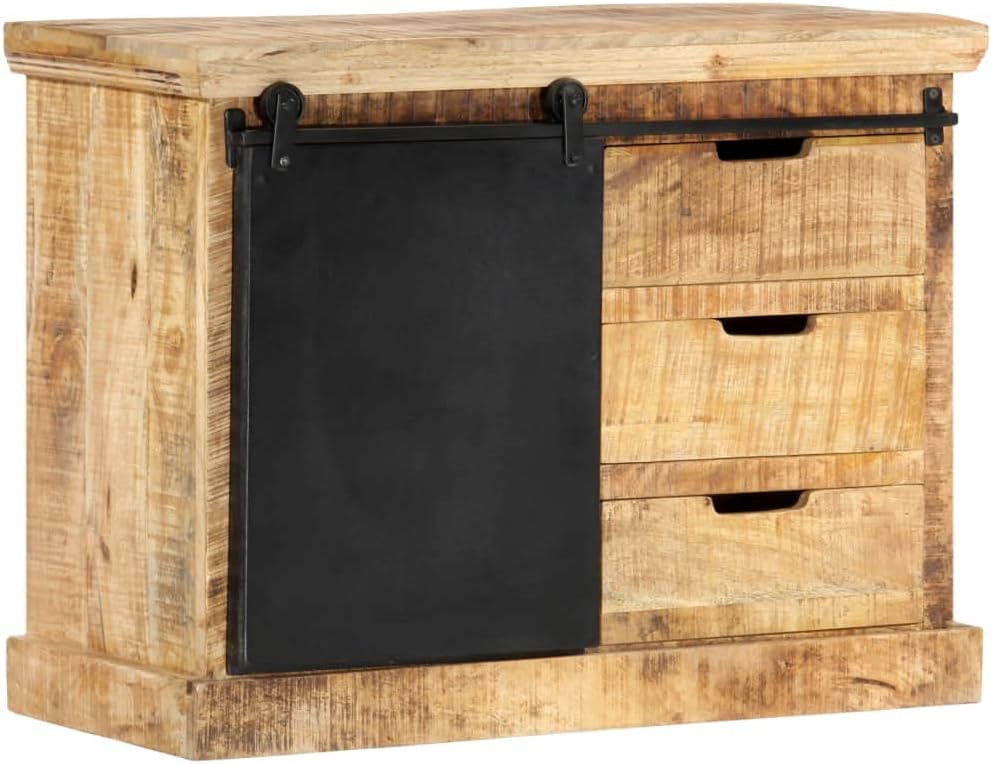 Living Room Storage Cabinet Storage Cabinet Entryway Cabinet Laconic Cabinet Storage Shelf Wine Cabinet Retro Style Textured Sideboard Textured Sideboard 31.5x11.8x23.6 Solid Mango Wood