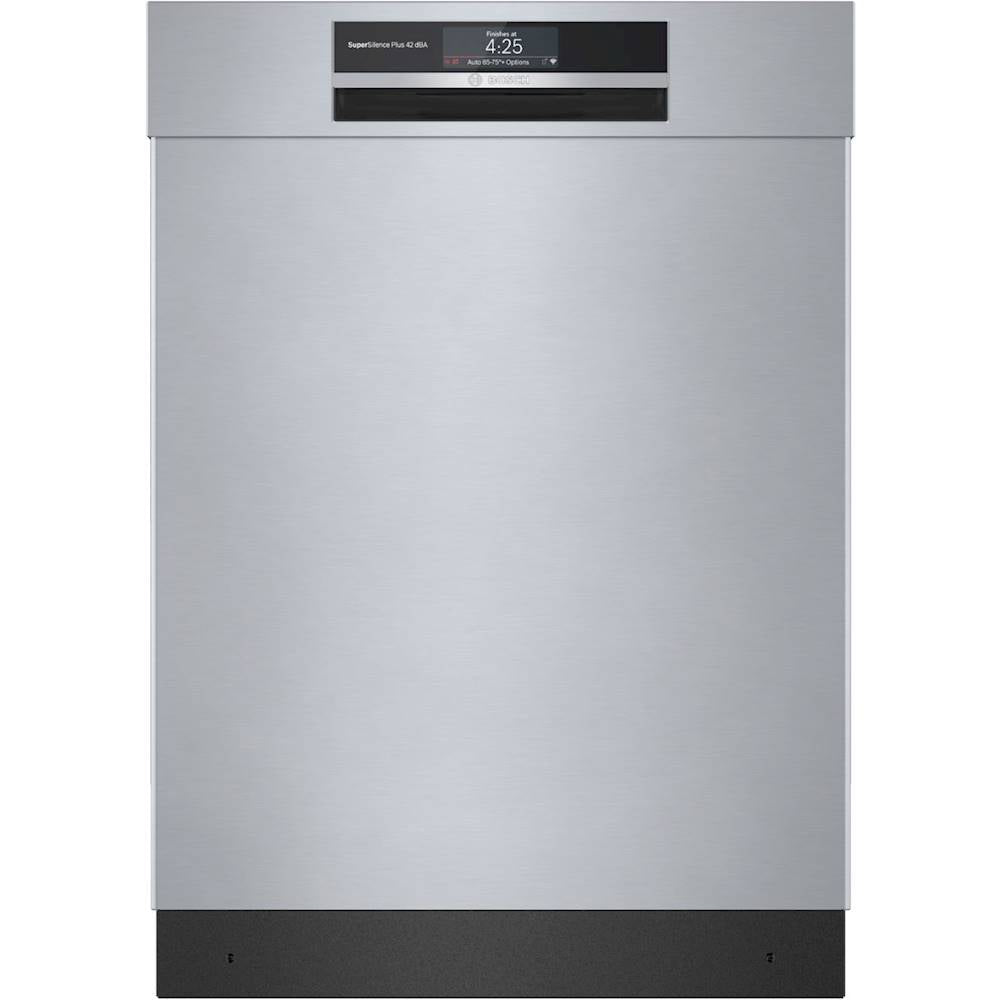 Bosch - 800 Series 24 Top Control Built-In Dishwasher with CrystalDry, Stainless Steel Tub, 3rd Rack, 42 dBa - Stainless steel