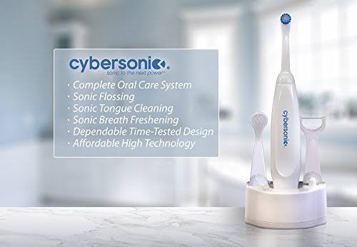 Cybersonic Classic Electric Toothbrush, Rechargable Power Toothbrush with Complete Dental Care Kit