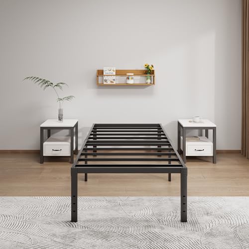 Metal Bed Frame Full Size - 14 Inch Heavy-Duty Full Platform Bed Frame No Box Spring Needed, Easy Assembly, Noise-Free, Sturdy Mattress Foundation, Underbed Storage Space