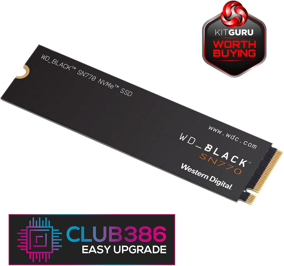 WD_BLACK 2TB SN770 NVMe Internal Gaming SSD Solid State Drive - Gen4 PCIe, M.2 2280, Up to 5,150 MB/s - WDS200T3X0E