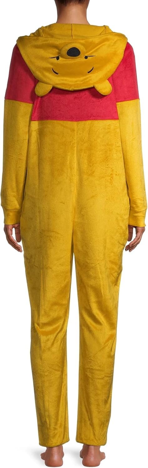 Disney Women's Winnie the Pooh Fleece Pajama Union Suit, X-Large Yellow