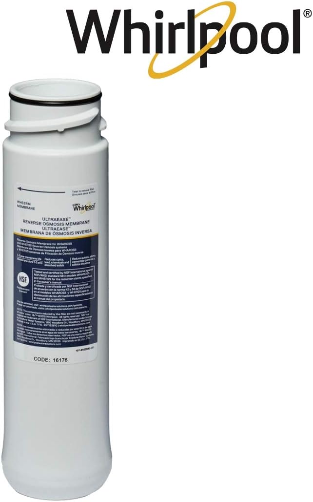 Whirlpool WHER25 Reverse Osmosis (RO) Filtration System With Chrome Faucet | Extra Long Life | Easy To Replace UltraEase Filter Cartridges, White