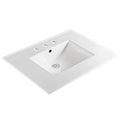 Empire Industries Unique 31x22 W x 22x22 L Ceramic Vanity Top in White (Single Hole)