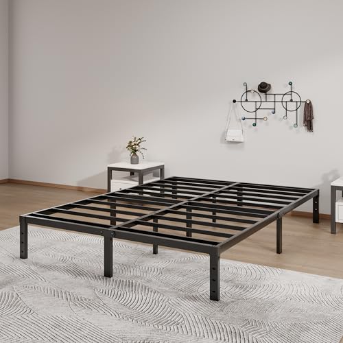 Metal Bed Frame Full Size - 14 Inch Heavy-Duty Full Platform Bed Frame No Box Spring Needed, Easy Assembly, Noise-Free, Sturdy Mattress Foundation, Underbed Storage Space