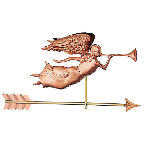 Good Directions Angel with Arrow Weathervane - Pure Copper