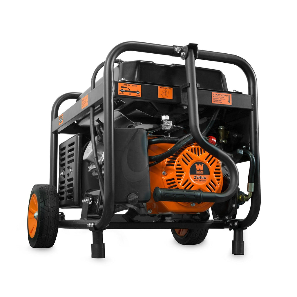 Wen DF475T 4750-Watt 120V/240V Dual Fuel Portable Generator with Wheel Kit and Electric Start - Carb Compliant