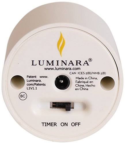 Luminara Flameless Rechargeable Tea Lights Unscented White 4 Pieces
