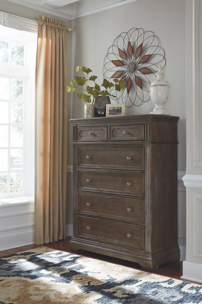 Mikalene - Brown Metallic - Six Drawer Chest B737-46