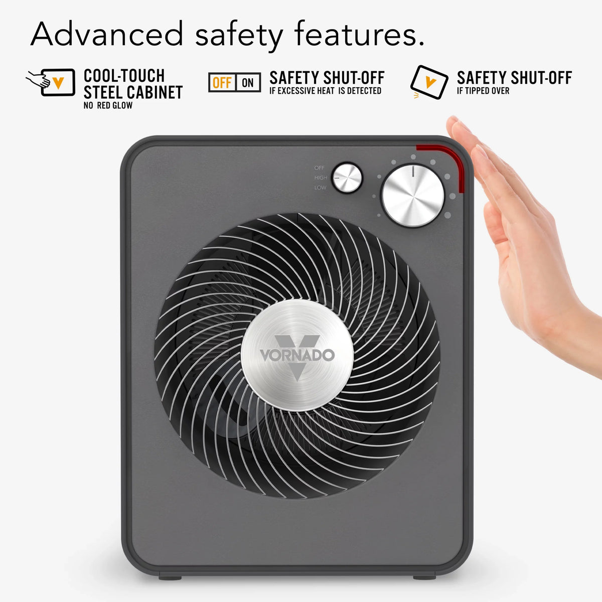 Vornado VMH300 Whole Room Vortex Metal Heater, Black (New)
