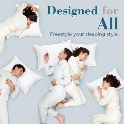 viewstar Bed Pillows King Size Set of 2, Hotel Quality, Down Alternative Big Pillow for Back, Stomach or Side Sleepers, Firm