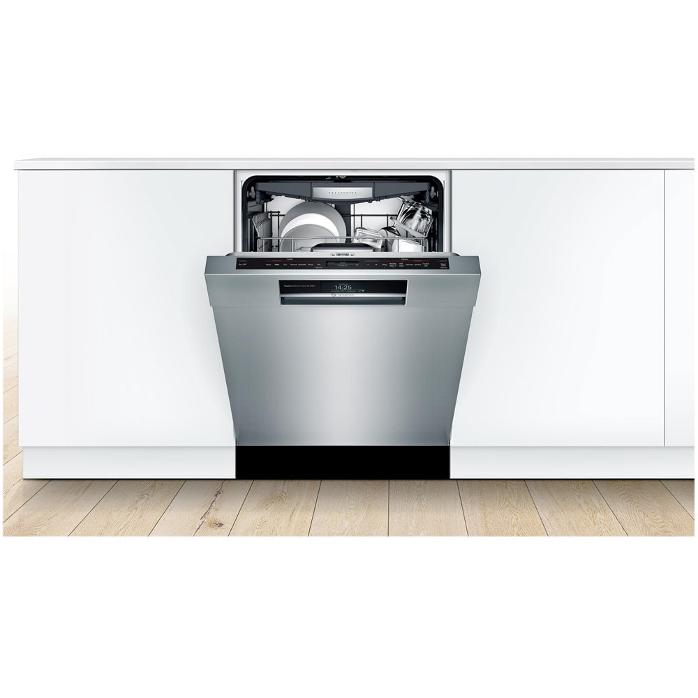 Bosch - 800 Series 24 Top Control Built-In Dishwasher with CrystalDry, Stainless Steel Tub, 3rd Rack, 42 dBa - Stainless steel