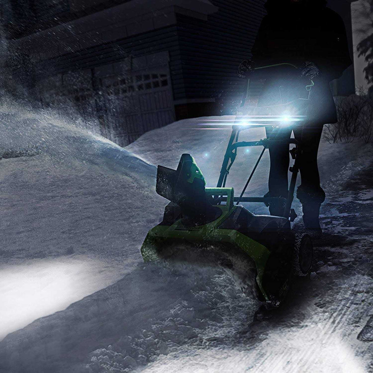 Greenworks 20 in. 40-Volt Battery Brushless Single-Stage Cordless Snow Blower with 6.0 Ah Battery and Charger