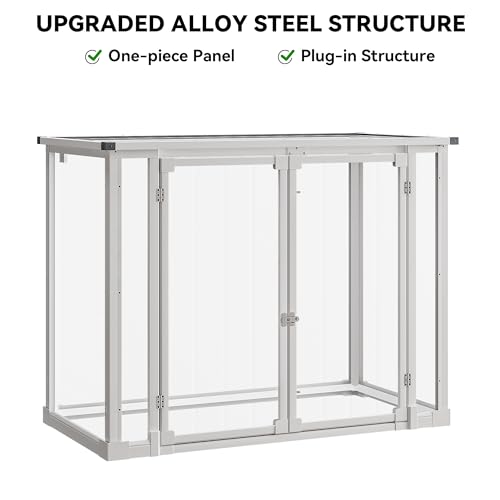DWVO 5x3ft Resin Outdoor Storage Shed with Floor, Waterproof Lockable Storage Shed with Window, Plastic Outside Tool Storage for Garden, Backyard, Patio, Lawn, Gray