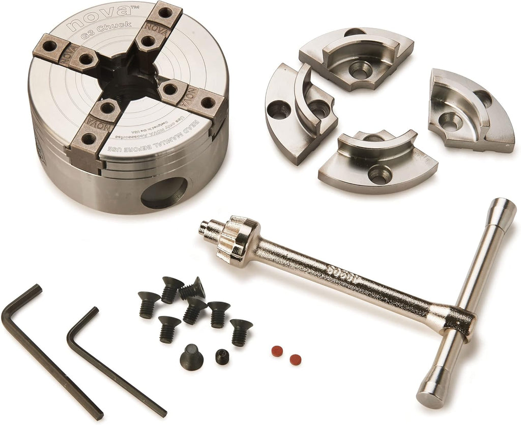 NOVA 48286 G3 Lite Wood Turning Chuck with JS50N Jaw (Insert type - requires Nova adapter insert to fit to lathe).