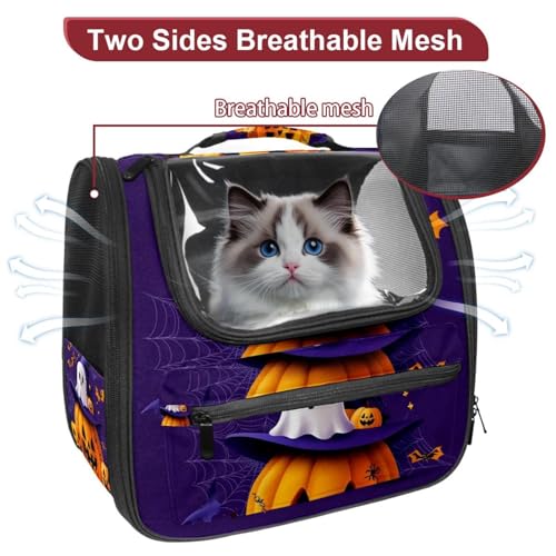 Halloween Pet Carrier Airline Approved Pet Carrier Bag Dog Carrier for Small Medium Cats Dogs Puppies Kitten