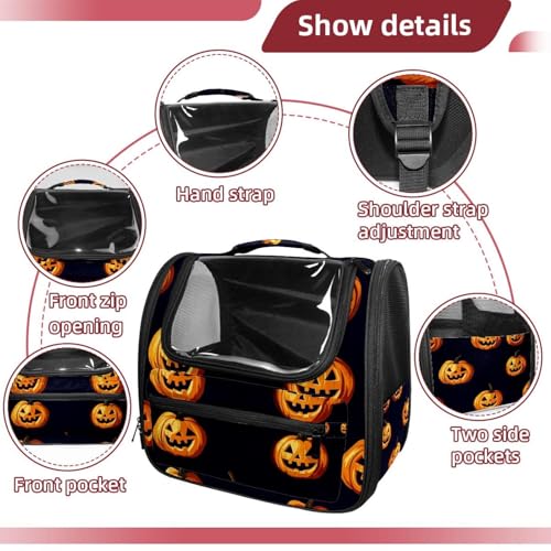 Halloween Pet Carrier Airline Approved Pet Carrier Bag Dog Carrier for Small Medium Cats Dogs Puppies Kitten