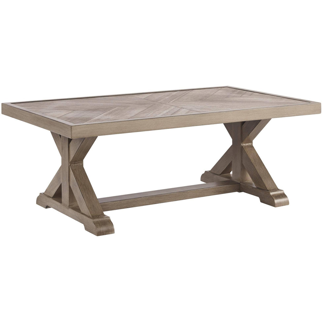 Beachcroft Rectangular Cocktail Table - Beige - Outdoor by Ashley