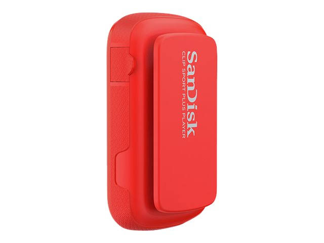 SanDisk 16GB Clip Sport Plus MP3 Player Sdmx28-016g-a46r - Red