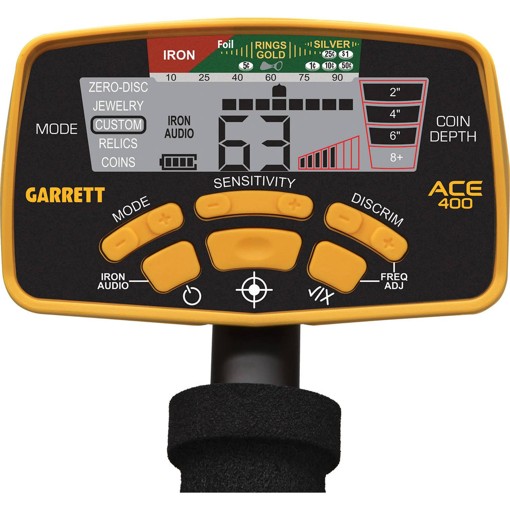 Garrett Ace 400 Metal Detector with Waterproof Coil Pro-Pointer at and Carry Bag
