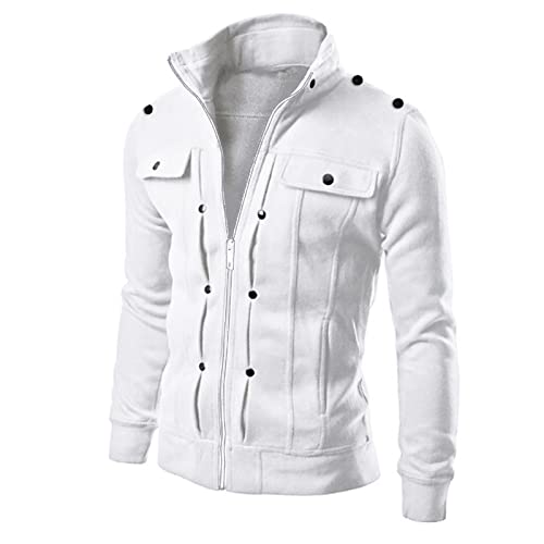 Bomber Jacket Men, Men's Jackets-Windproof Lightweight Bomber Jacket Full Zip Winter Warm Padded Coats Outwear