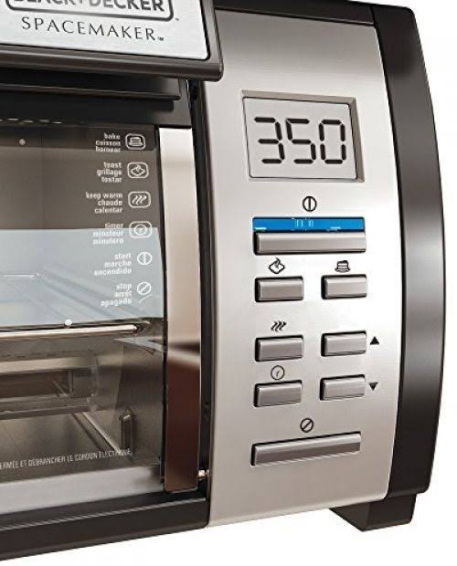 Blackdecker-space-maker-digital-toaster-oven-stainless-steel-black, Silver TROS1000