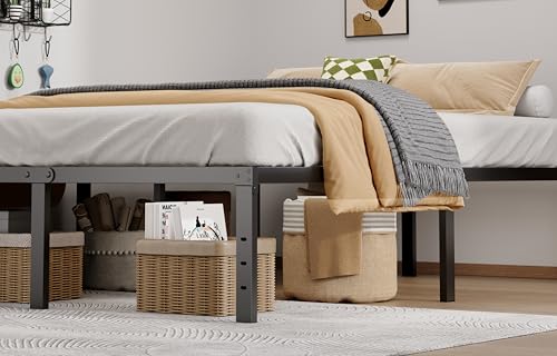 Metal Bed Frame Full Size - 14 Inch Heavy-Duty Full Platform Bed Frame No Box Spring Needed, Easy Assembly, Noise-Free, Sturdy Mattress Foundation, Underbed Storage Space